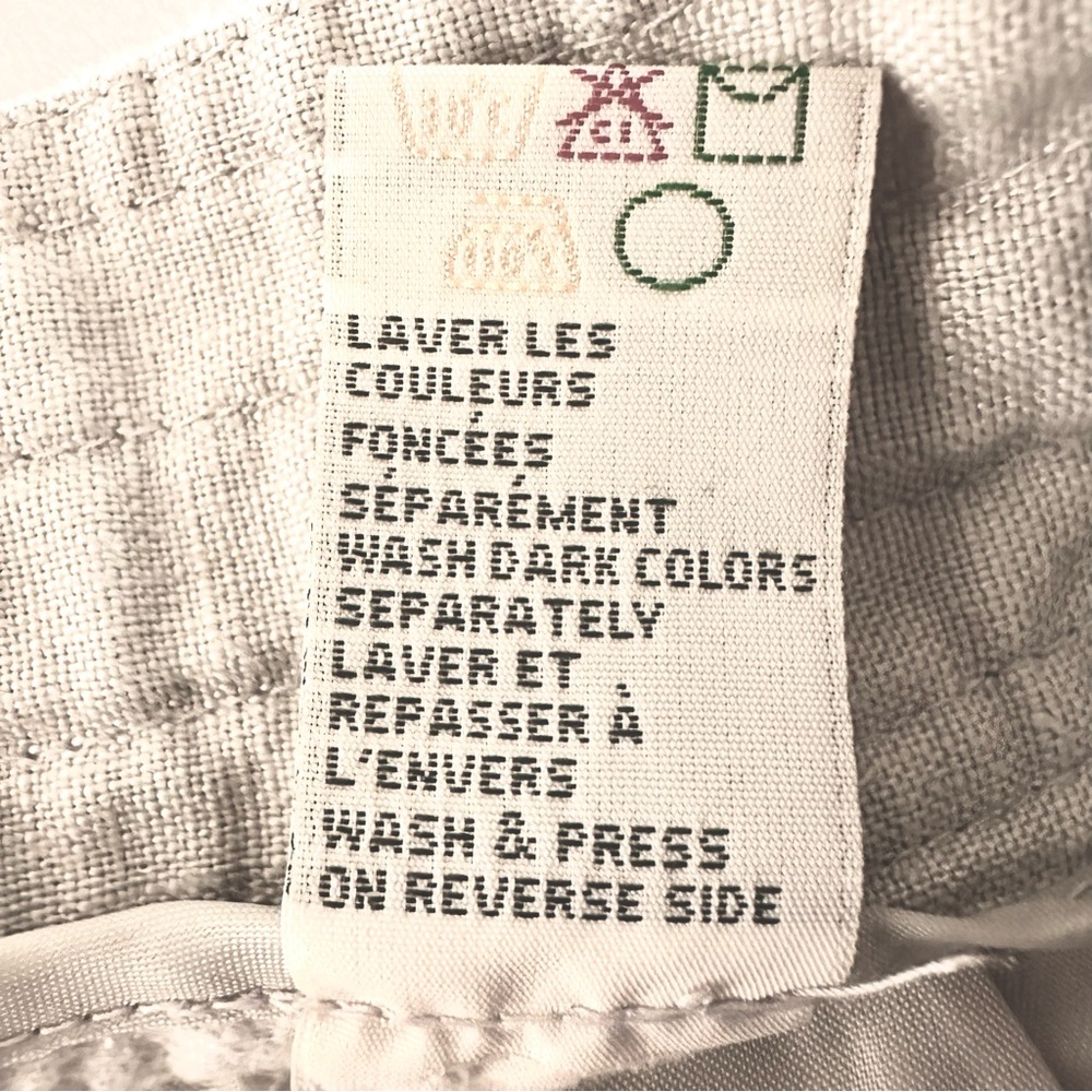RW&CO Linen Blend A Line Skirt Drawstring Resort Cruise Vacation Neutral Size 6 - Picture 7 of 8